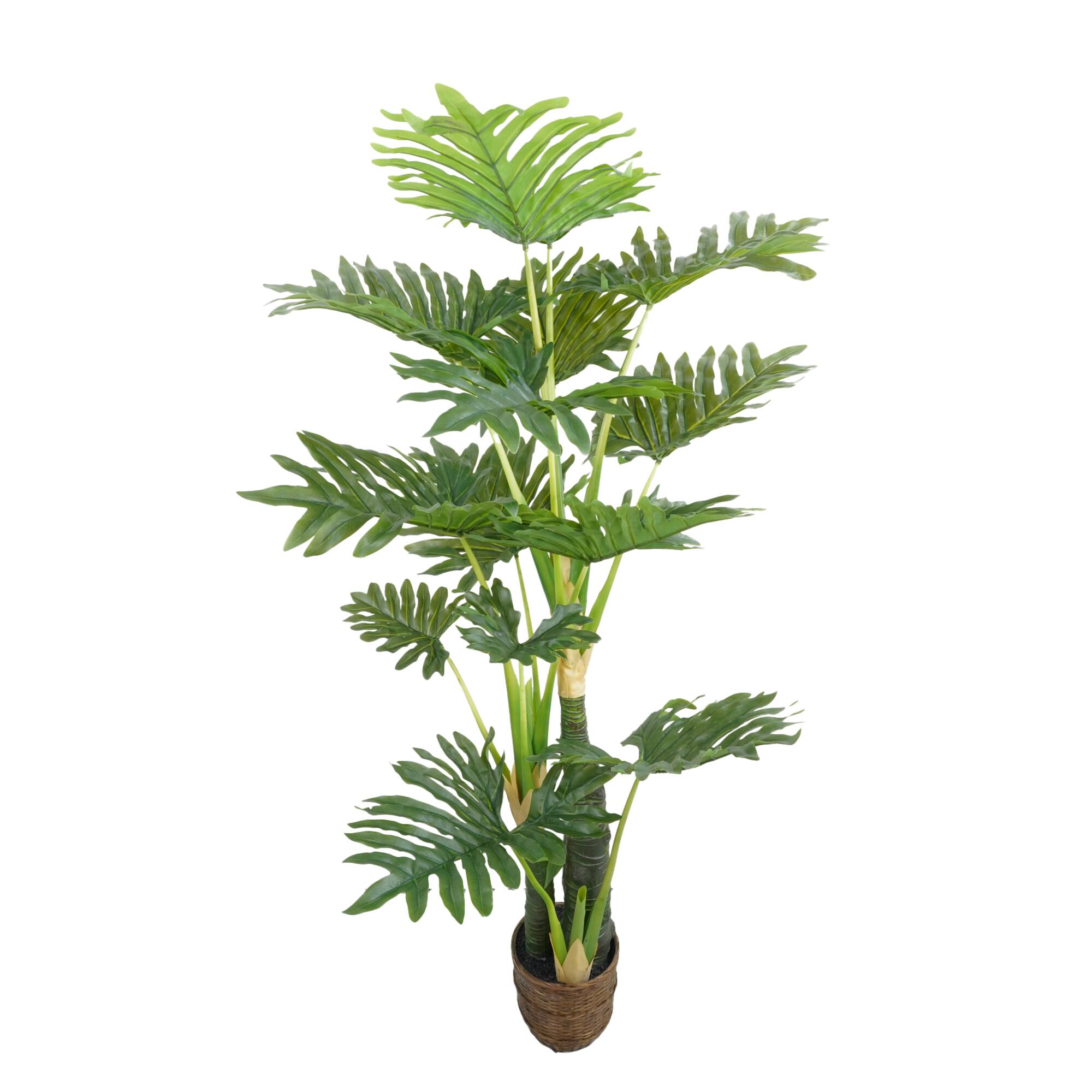 5ft. Philodendron Selloum Faux Plant in Woven Basket by Ashland®